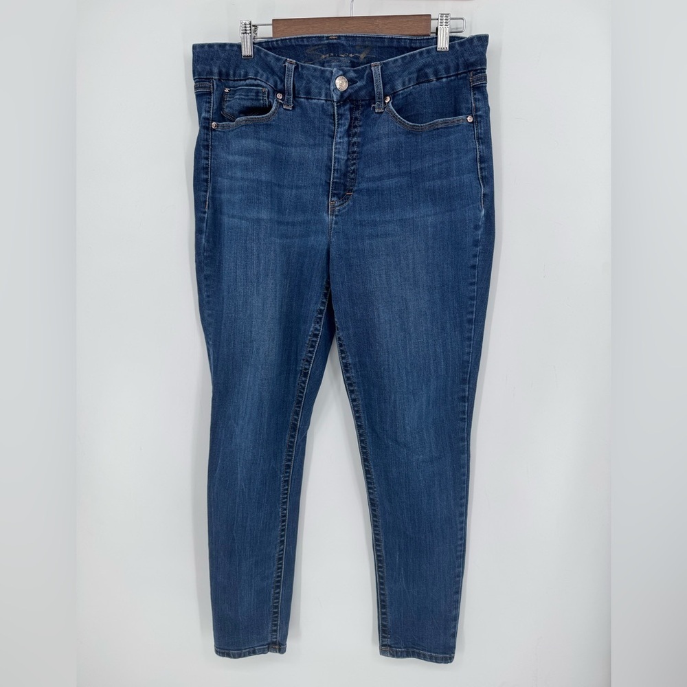 Seven7 Women's Skinny Denim Jeans Dark Wash Casual Minimalist Plus Size 16